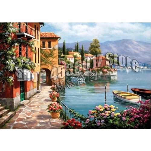 DIY Diamond Embroidery Cross Stitch Mosaic Diamond Painting Scenery Seasons & Outdoor Pattern Full Rhinestone Home Decor Gift