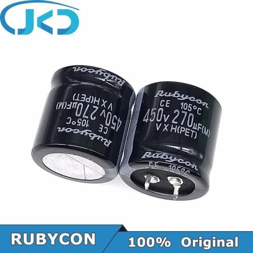 4pcs/10pcs RUBYCON 270UF 450V 30*30mm 270UF450V 450V270UF 30x30mm Aluminum Electrolytic Capacitor