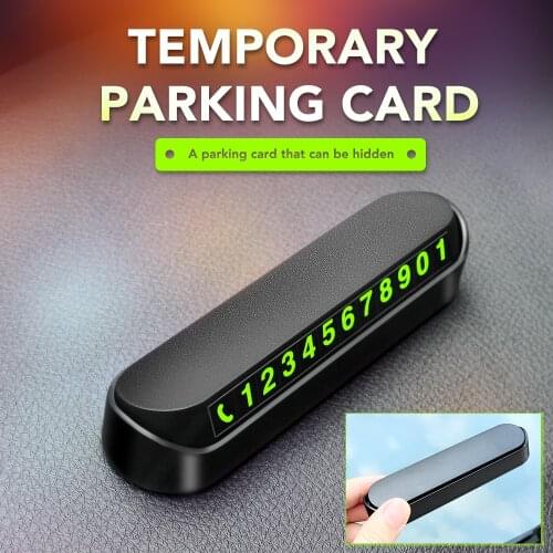 Car Temporary Parking Card Phone Number Card Plate Switch Telephone Number Car Parking Card Stop For Auto Accessories Stickers