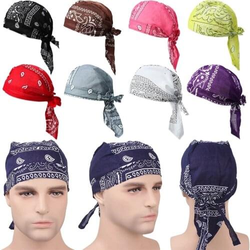2021 Quick Dry Cotton Pirate Hat Elastic Adjustable Cancer Chemo Cap Men Women Outdoor Sport Bandana Cycling Headscarf hot sale