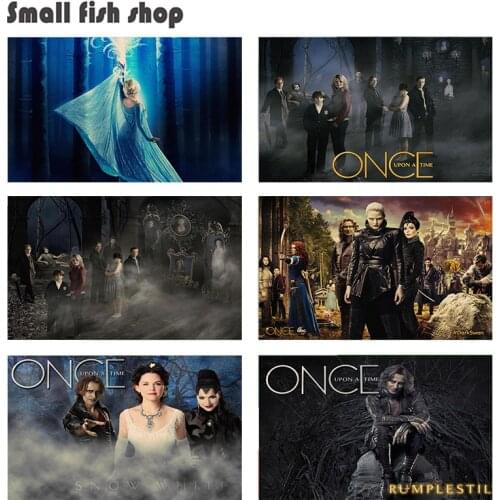 Once Upon a Time Home Furnishing decoration Kraft Movie Poster Drawing core Wall stickers