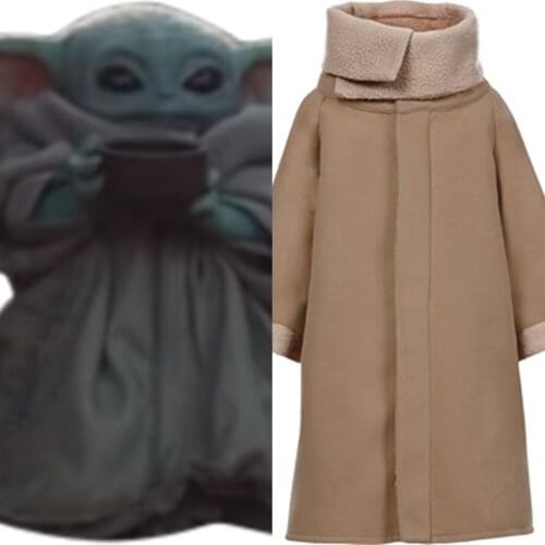 Kids Adult Star Cosplay Baby cosplay Yada Cosplay Costume Fleece Lined Coat For Little boy Girls sweatshirt Xmas Gift