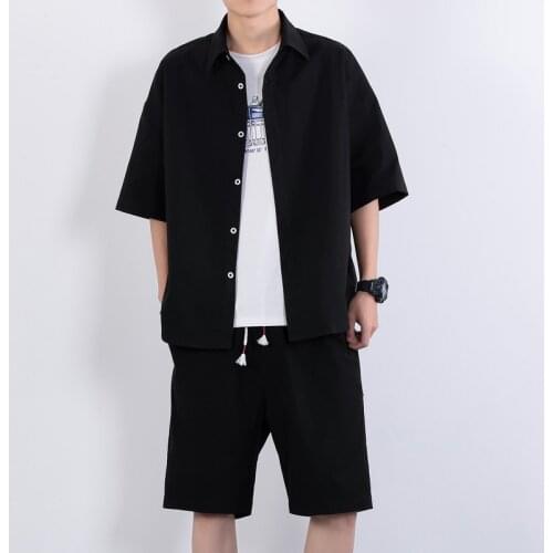 Mens Sportswear Summer Sportswear Two Piece Shirt Brand Sportswear M-3XL Mens Sportswear