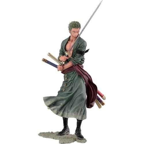 One Piece Roronoa Zoro Action Figure Model Original Color Toys 20cm