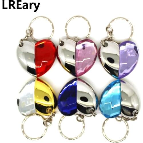 Hot Crystal Love Heart USB Flash Drive 128MB Metal pen drive 4GB 8GB pendrive 64GB/16GB/32GB Diamond memory stick