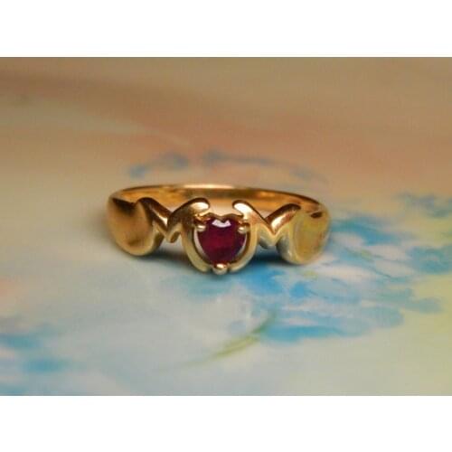 1pc High Quality Love Heart-shaped Opel ring mothers day gift for Women Red Cubic Zirconia Rings Wedding Bands