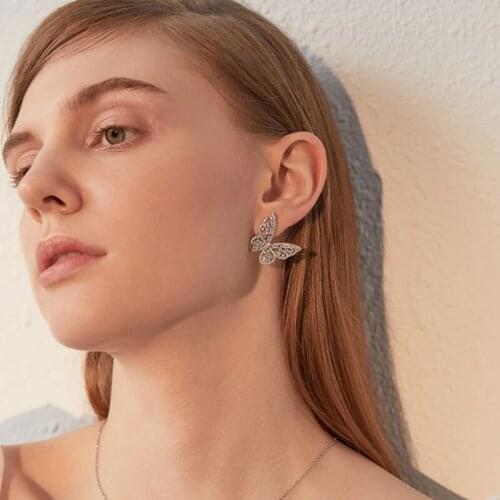 Korean Style Butterfly Earrings Jewelry Brincos Orecchini Donna Accesorios Wedding Earings Pendiente Elegant Earrings 2021 Trend