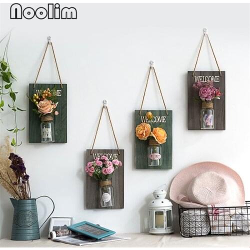 Creative Hydroponic Container Hanging Pendant Nordic Retro Wall Mounted Flower Vase Living Room Restaurant Home Decoration