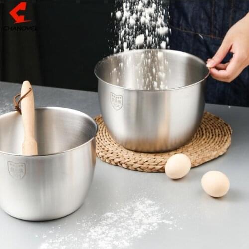 Kitchen Stainless Steel 304 Mixing Bowl Deep Design Cooking Baking Cake Bread Salad Kitchen Mixer Bowl