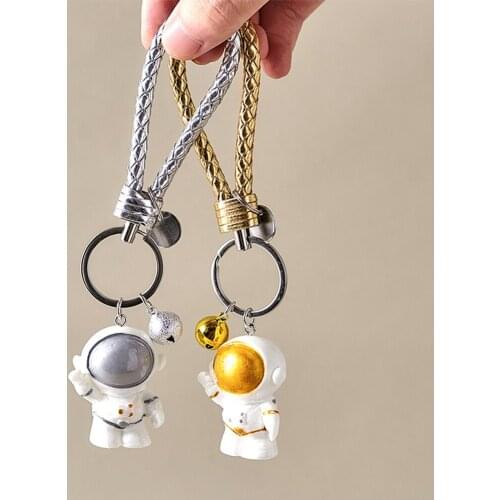 Mini Astronaut Key Hook Purses Decorative White Black Metal Keychain Kids Ring Birthday Gift Home Storage Organization