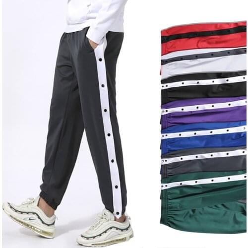 MEN Button Sweatpants Sports Joggers Pants Trainin Long Sweat For Basketball Sport Jogging Fitness Pants