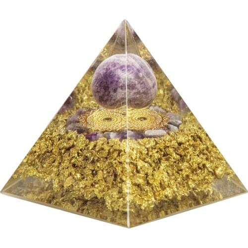 TUMBEELLUWA Natural Crystal Stones Pyramid Amethyst Lapis Lazuli Healing Reiki Energy For Meditation Room Decor Home Decoration