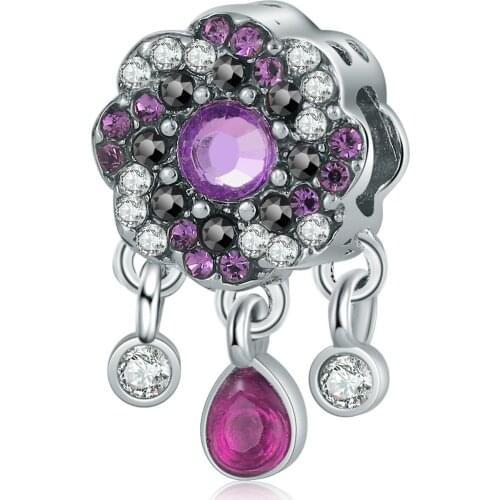 New Original Alloy Bead Sacred Dream Catcher Flower Tassel Charm Fit Pandora Bracelet Bangle Necklace DIY Women Jewelry