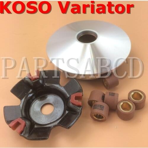 PARTSABCD GY6 125CC 150CC Drive Clutch High Performance KOSO Variator with 12g roller for 150cc scooter go kart ATVs