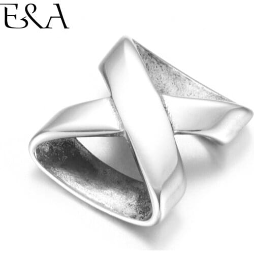 316L Stainless Steel Slide Charms for Bracelet Making Fit 12x3mm Flat Leather Jewelry DIY Slider Beads Accessories Alphabet X