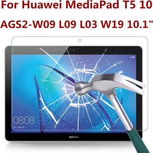 Tempered Glass For Huawei MediaPad T5 10 Tablet Protective Film AGS2-W09 L09 L03 W19 10.1 Inch Anti Fingerprint Screen Protector