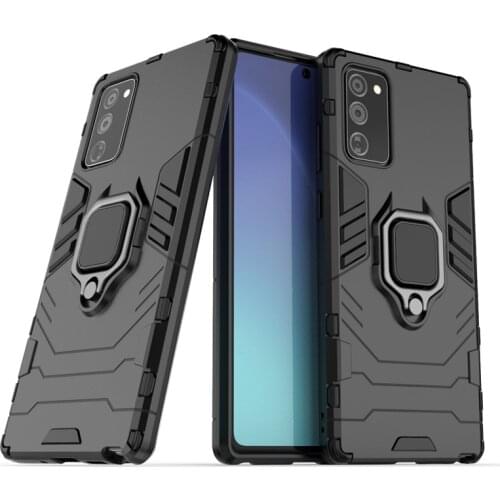 Shockproof Bumper For Samsung Galaxy Note 20 Case For Samsung A21S A31 A51 A71 A41 A11 M11 Armor PC Stand Protective Phone Cover