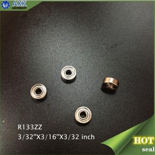 R133zz Bearing ABEC-1 (100 PCS) 2.38*4.762*2.38 mm Deep Groove R133zz Ball Bearings 3/32"x 3/16"x 3/32" inch