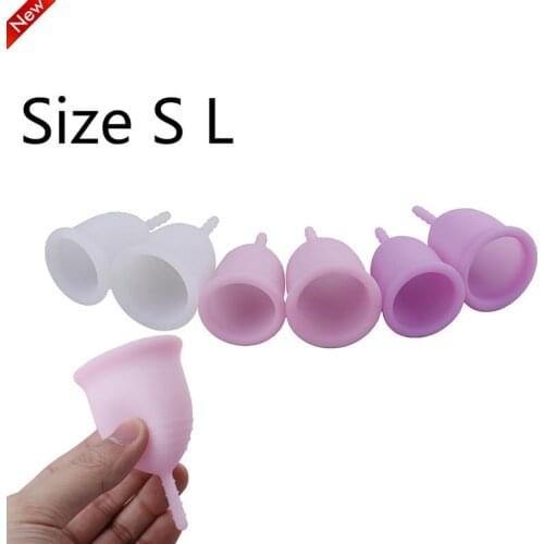 Size S L Menstrual Cup For Women Feminine Hygiene Silicone Cup Menstrual Reusable Lady Cup Menstrual Pads