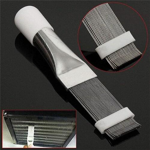 Air Conditioning Fin Cleaning Comb Stainless Steel Fin Straightener Brush Air Conditioner Cleaning Tool