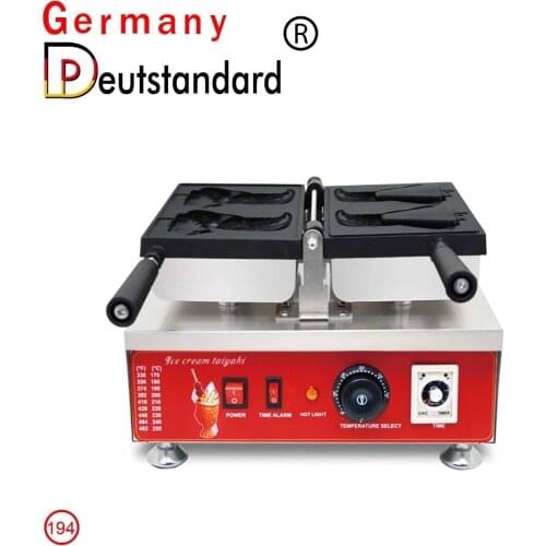 Crocodile Shape Ice Cream Taiyaki Machine Waffle Cone Open Mouth Maker New Design Snack Food Baking Equipment With High Quality