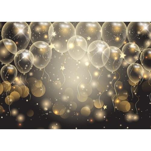 Balloon Stars Flare Bokeh Photography Backdrop Custom Photo Shooting Background for Baby Children Birthday Party Prom Photocall