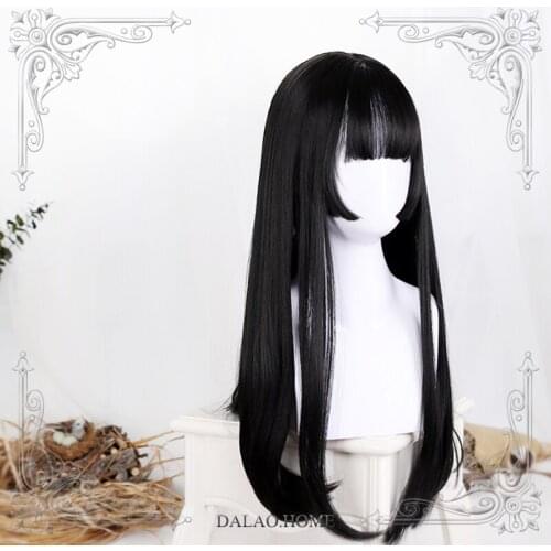 High Quality Harajuku Soft Girl Lolita Kanako 65Cm Princess Cut Long Hair High Temperature Resistance Wig