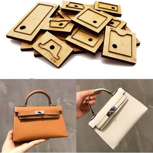 Japan Steel Blade Wooden Rule Die Cutter DIY Leather Handmade Craft Women Handbag Sewing Pattern 220x140x 66mm