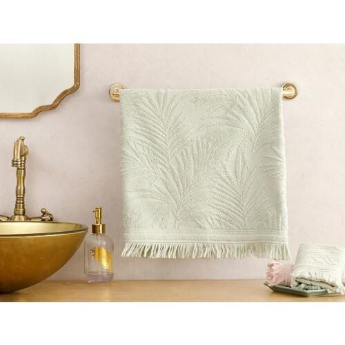 English Home Palm Island Jacquard Face Towel 50x76 cm Green