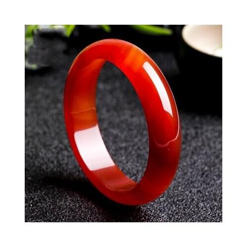 Zheru jewelry natural agate chalcedony red 54-64mm bracelet elegant princess jewelry gift best mother for girlfriend