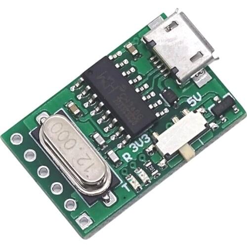 1Pcs USB to TTL converter Micro UART module CH340G CH340 3.3V 5V switch for downloader pro mini