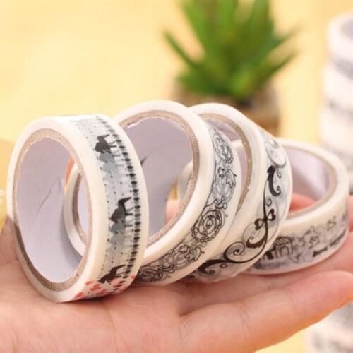 2 Pc 15mm 10m Random Cute Adhesive Tape Diy Decorative Masking Tape Scrapbooking