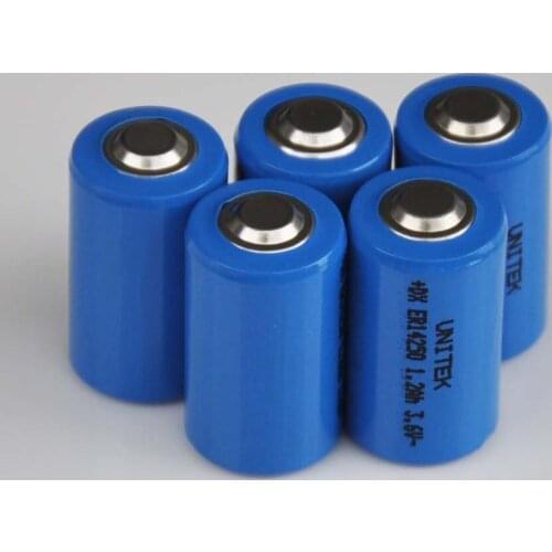 5PCS ER14250 1/2AA 3.6V liSOCL2 Lithium battery 1/2 AA 14250 PCL dry primary cell 1200mah water meter replace for SAFT LS14250
