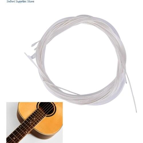 6 Pcs 1M Guitar Strings Nylon Silver Plating Set Super Light Guitarra Replacements Classic Acoustic Guitar Parts Accessories