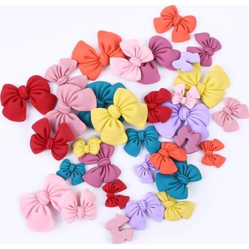 10 PCS Red Yellow Blue Bowknot Diy Resin Accessories For Earring Necklace, Bracelet, Hair Accessory Jewelry Making