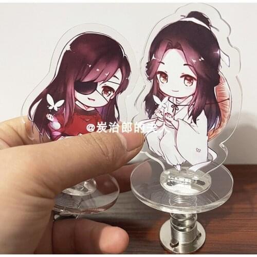 Anime Tian Guan Ci Fu Hua Cheng Xie Lian Acrylic Spring Shake Fighter Stand Model Plate Cartoon Funny Desktop Decor Cosplay
