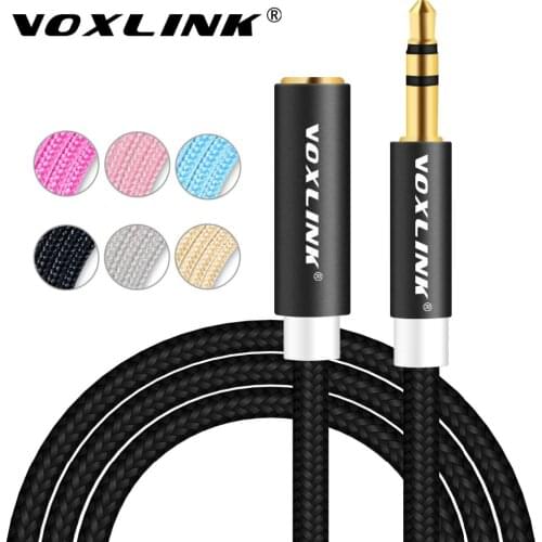 VOXLINK audio cable 3.5mm jack for iphone Samsung 3.5mm male to Female Car Auxiliary Audio Stereo Cable MP3/MP4 Speaker aux cord