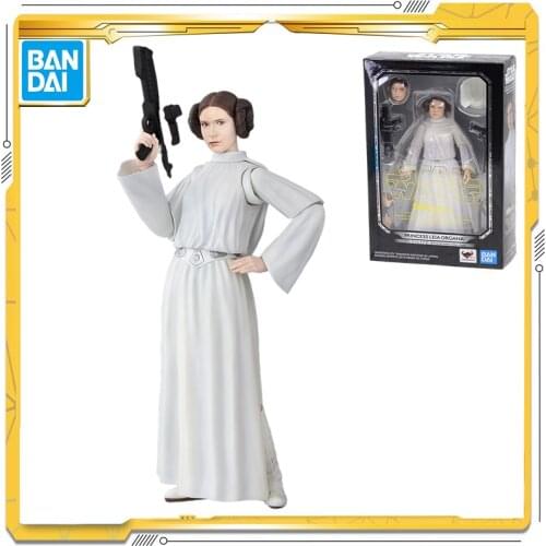 BANDAI Original S.H.Figuarts Star Wars: Episode IV - A New Hope Leia Organa Solo Anime Action & Toy figures Model Toys