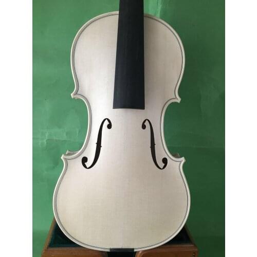 White violin 4/4 flamed maple back spruce top Guarneri model 1741 201901
