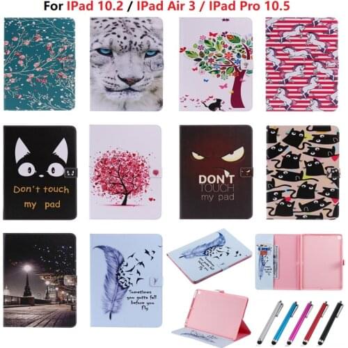 Funda For IPad 10.2 Case 2020 2019 Case Air 3 Pro 10.5 Case Cartoon Wallet Stand Shell For IPad 10 2 8th 7th Generation Coque