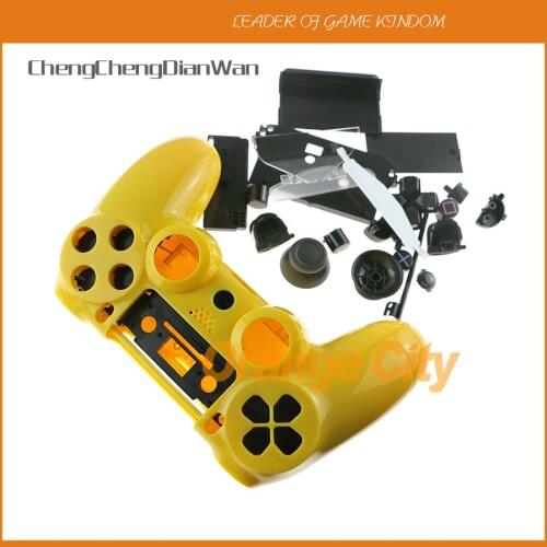 ChengChengDianWan 10sets Full Housing Shell Case Top+Bottom Shell Cover with Button Kit for PS4 Wireless Controller