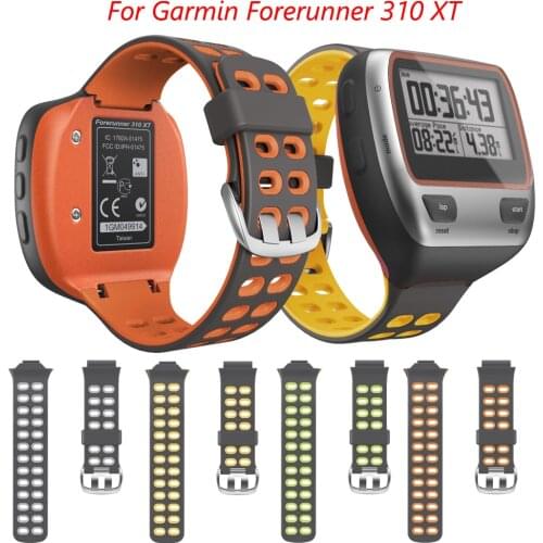 Colorful Sport Silicone Watchband Bracelet For Garmin Forerunner 310XT Replacement Watch Strap Forerunner 310 XT WristbandCorrea