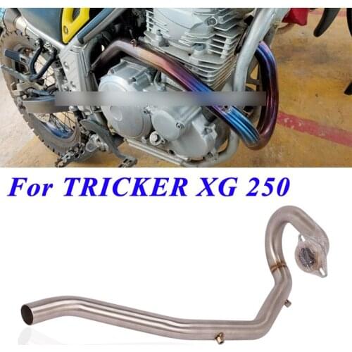 For Yamaha TRICKER XG 250 Front Link Pipe Motorcycle XG250 Exhaust Modified Front Link Pipe Original interface without muffler