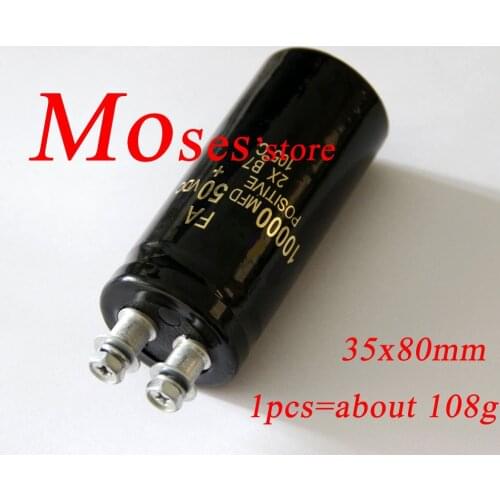 50v 10000uf Capacitors 100% High Quality Electrolytic Capacitor Radial 35x80mm +/- 20% Capacitance 1pcs