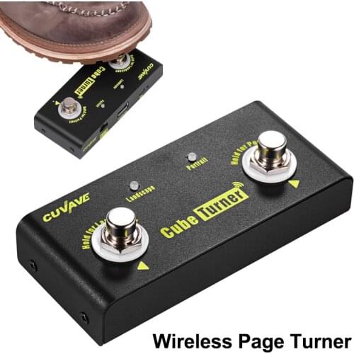 CUVAVE Cube Turner Wireless Page Turner Pedal Built-in Battery Supports Looper Connection Compatible electric guitar accessories