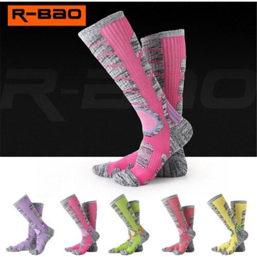 Skiing Socks (3 Pairs/lot) R-BAO/RB3301 Women Sports Socks 85% Cotton Warm Outdoor Hiking Socks