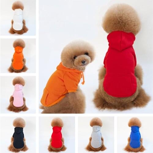 Seven-color Fashion Dog Hoodie Winter Pet Dog Supplies Teddy Ffighting Coat Jacket Cotton Pets Clothing