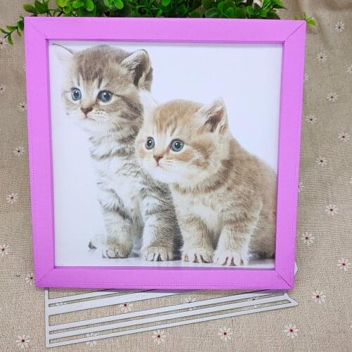 New 20cm large photo frame Metal Cutting Dies Decorative Scrapbooking Steel Craft Die Cut Embossing Paper Cards Stencils