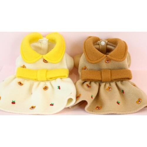 Pet clothing dog cat autumn winter warm dog clothing Princess woolen dog skirt small dog and cat Chihuahua clothing coat