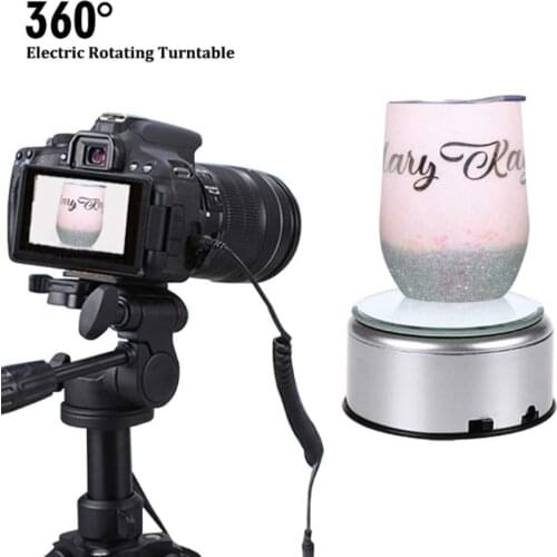 360 Degree Rotating Display Base Turntable Showing Stand for Jewelry DIY Craft Art EU/US Plug